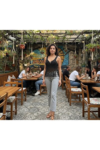 armin Makrome Örgü Pareo- Plaj Elbisesi- File Üst