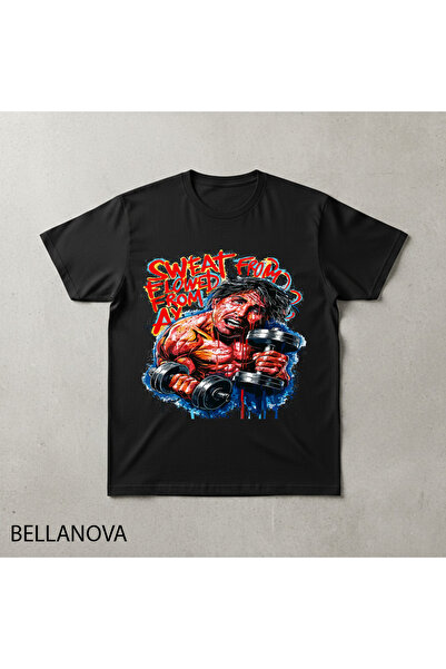 valeriae Premium Μαύρο Βασικό Αθλητικό T-shirt