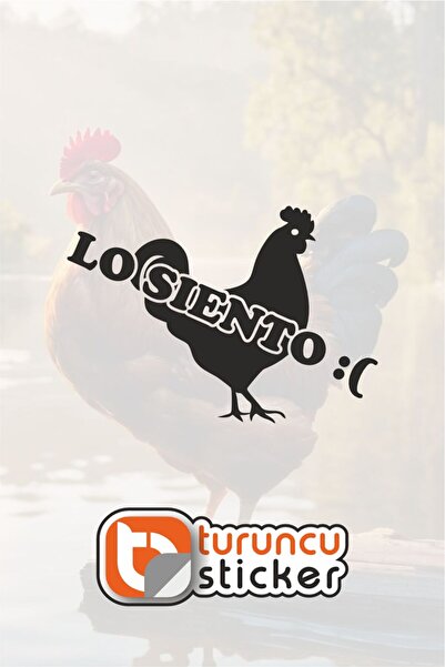 Turuncu Sticker LO SIENTO :( WİLSOON... Sticker Etiket 20x14 cm – Araç – Moto...