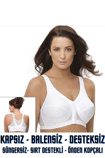 Pemseria Women's Front-Opening Non-Cup Non-Support Medical Bra with Back Support