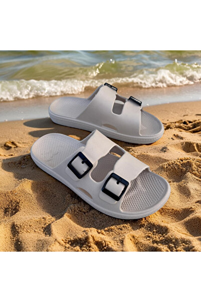 Lovita Men's Double Buckle Lightweight Soft Sole Slippers