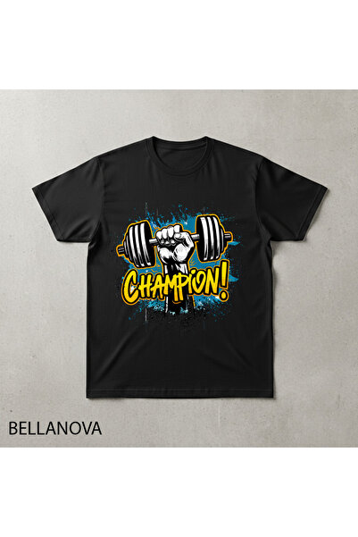 bellanova Premium Μαύρο Βασικό Αθλητικό T-shirt