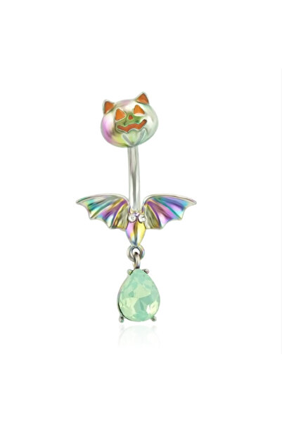 TakıLabirenti Yarasa Göbek Deliği Piercingi , Gotik Göbek Piercingi , Göbek T...