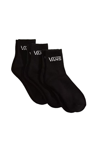 Vans جوارب كلاسيكية نصف طول سوداء، عبوة من 6 أزواج