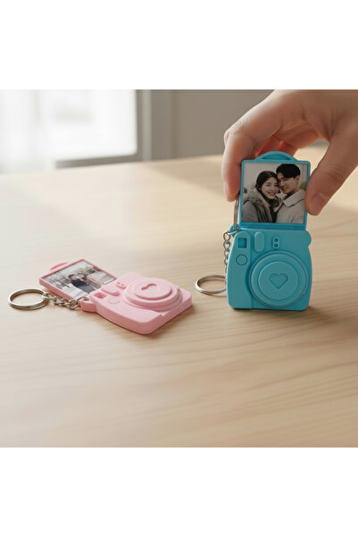 Kişiye Özel Fotoğraflı Mini Kamera Anahtarlık | Sevgiliye Özel Hediye
