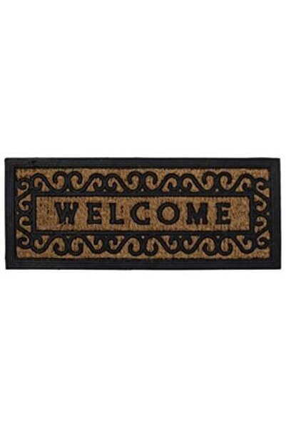 OEM Welcome Mat - Brown with Grid Pattern & Message