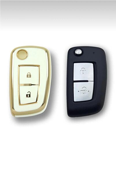 ÖZEN KEYS غطاء مفتاح نانو فاخر بزرين لسيارات نيسان قاشقاي وجوك وميكرا، لون ذه...