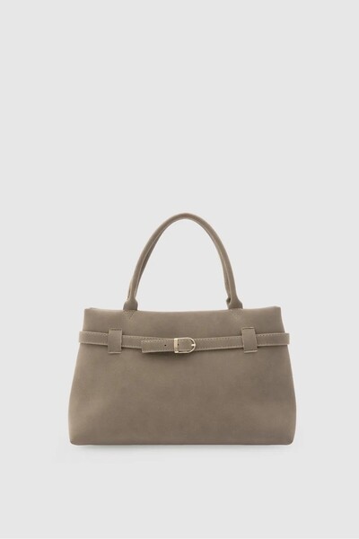 elya aksesuar Kadın Mussel Süet Omuz Çantası