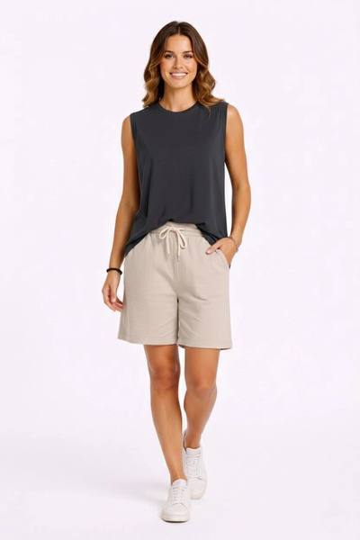 Alfanora Oversize Women's Athlete Casual Fit Crew Neck Basic Summer Sports Bl...