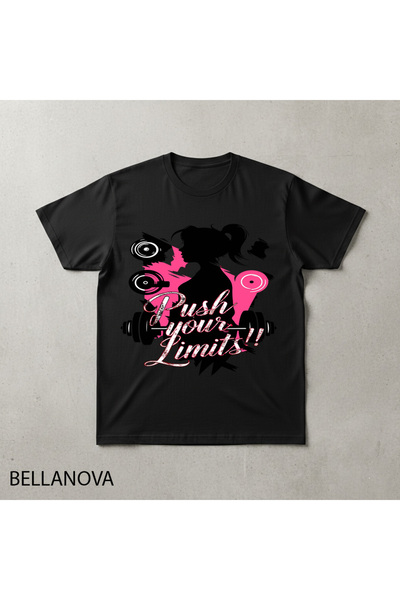 valeriae Premium Μαύρο Βασικό Αθλητικό T-shirt