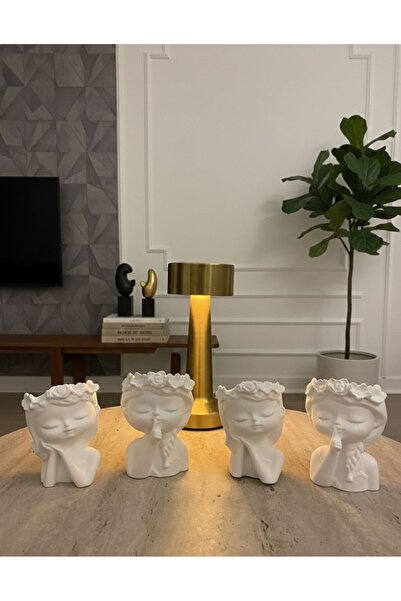 FEİN TASARIM Dekoratif Hediyelik 4'lü Kız Kardeşler Boyama Biblo Seti