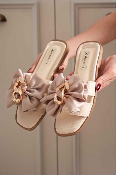 Macelife Women's Slippers with Bow Detail