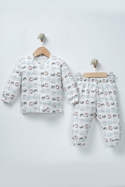 TİNY GOLDEN 100% Cotton Baby & Kids 2-Piece Pajama Set with Buttons