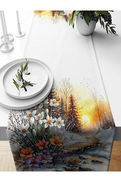 Bertille Home Seria de primăvară 140x40 cm Runner imprimat digital (Paște de ...