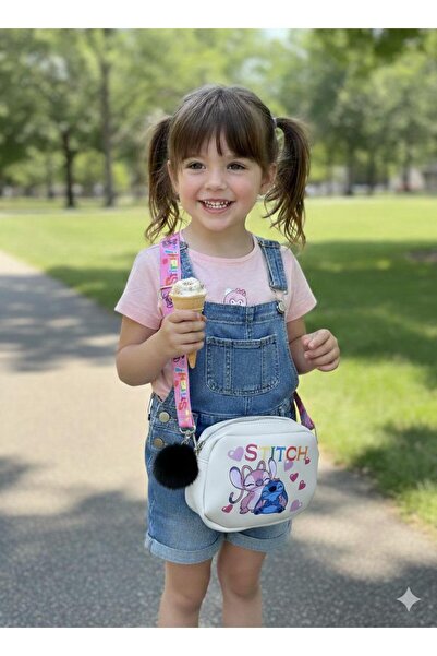 HİMENİSA Pompom Detailed Girl's Bag with Characters