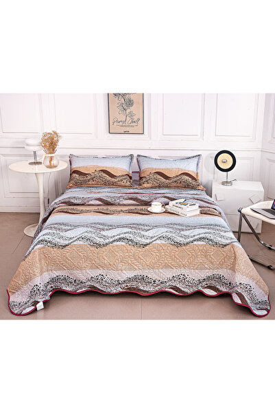 FIONNA.RO Double-Sided Quilted Cotton Blanket - Waves