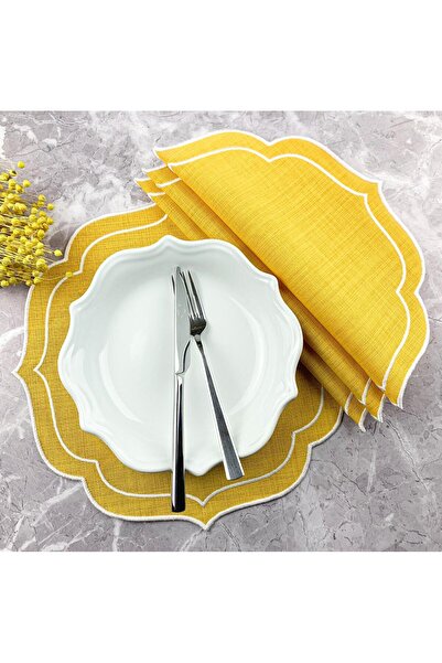 Diva Home 6-Person Supla Duck Water-Repellent Fabric Placemat Set