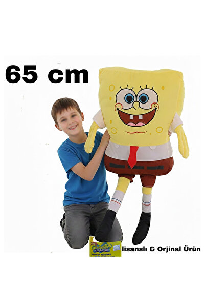direkstoktan Lisanslı Sünger Bob Peluş Kare Pantolon Spongebob Peluş 65 cm Bü...