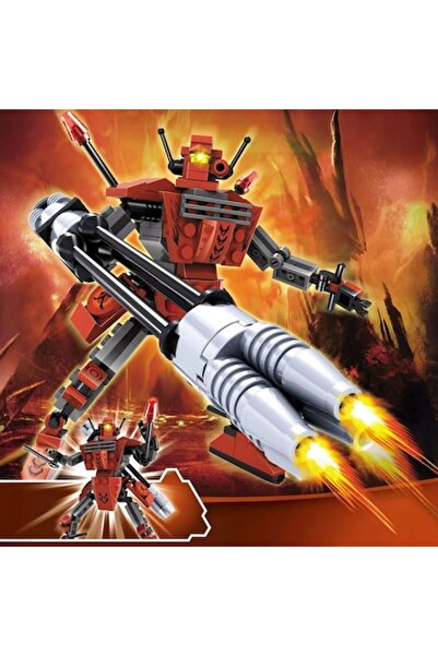 OEM Robot Warrior Red Building Bricks (165 pieces)