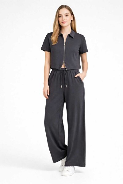 EAS GİYİM Crop Zipper Suit