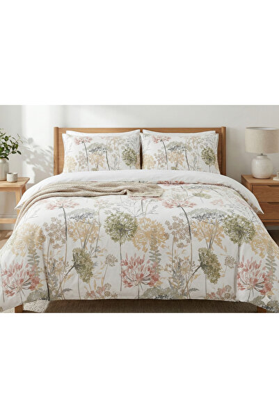 Maki Home Makiteks Cotton Duvet Cover Set Pastel Botanical Wildflower Pattern...