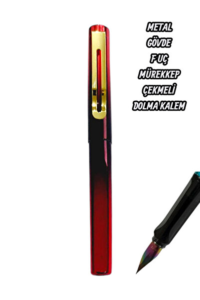 SEYFİKİRTASİYE 0.36 mm Ef Nib Fountain Pen Ink-Pull Metal Body