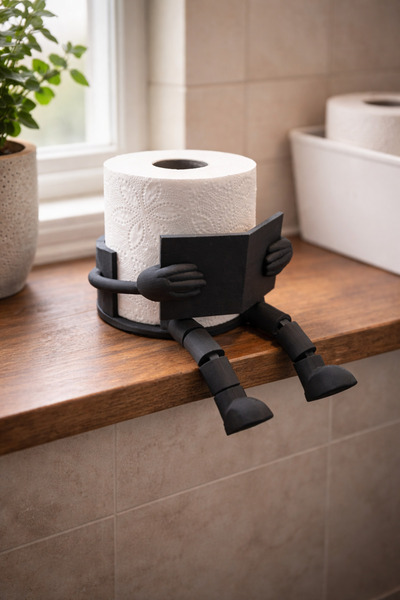 Generic Brand Reading Man Toilet Paper Stand – Fun Bathroom Decor