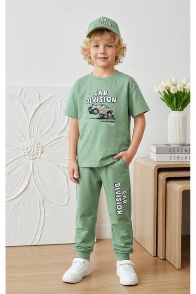 Milanlı Kids طقم صيفي للأولاد مع قبعة كهدية