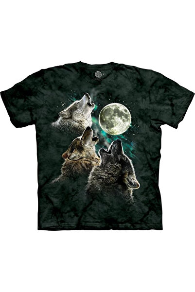 Texclusive Wolf Tshirt Black Unisex Wolf T-Shirt Snow Wolf Moon Printed Tshirt
