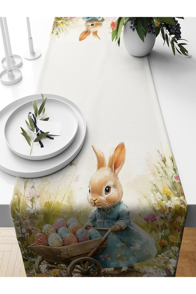 Bertille Home Seria de primăvară 140x40 cm Runner imprimat digital (Paște de ...