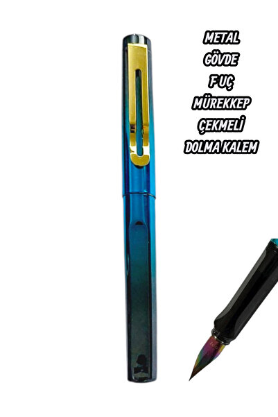 SEYFİKİRTASİYE 0.36mm ef nib fountain pen with ink converter - metal body