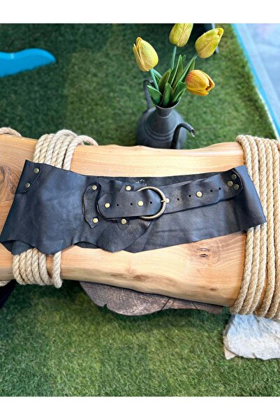 Yılday Gür Butik حزام مشد بوهيمي مصنوع يدويًا من الجلد الطبيعي من Ottilie