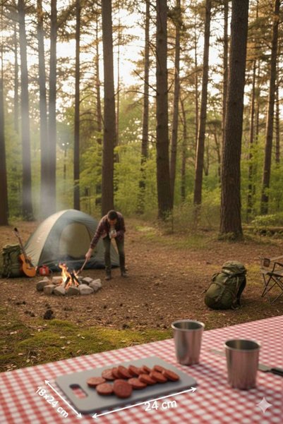 Dersel Dekor 304 Stainless Steel Chopping Board, Vegetable Cutting Board, Meat Cutting Board Inox Camping Picnic