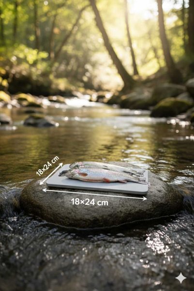 Dersel Dekor 304 Stainless Steel Chopping Board, Vegetable Cutting Board, Meat Cutting Board Inox Camping Picnic