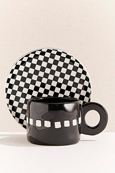 Paşabahçe Movie Tabaklı Kupa Siyah Beyaz