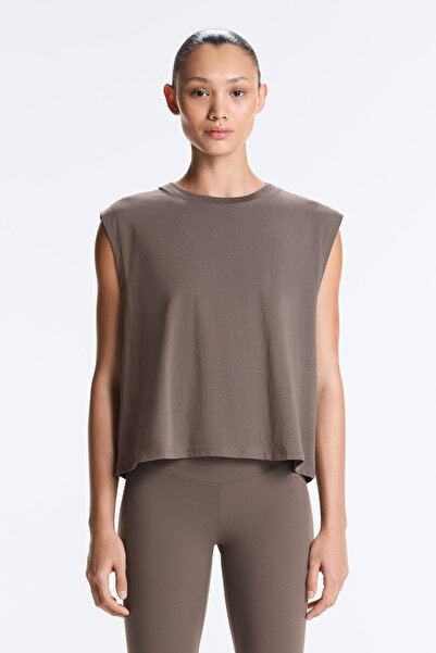 Oysho Cotton blend sleeveless T-shirt