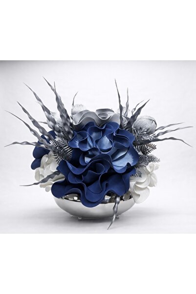 essacraft Gümüş eva aranjman-MAVİ