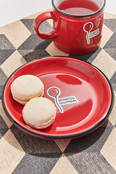 Paşabahçe Hisli Şeyler Balon Tabak Kırmızı