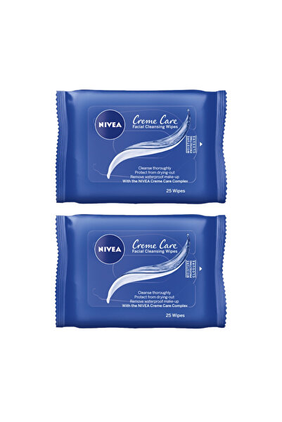 NIVEA Set 2x Creme Care Cleansing Wipes, 25 pieces