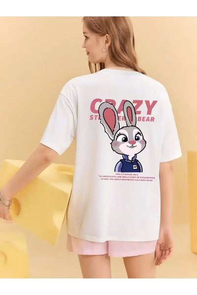 Ciel Lune Crazy Animal Lover Combination 2-Piece Oversize Unisex Couple T-Shirt Set