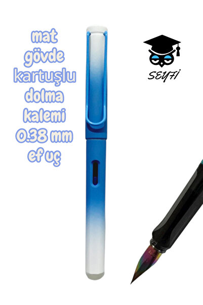 SEYFİKİRTASİYE Matte plastic barrel fountain pen with 0.38mm ef (extra fine) ...