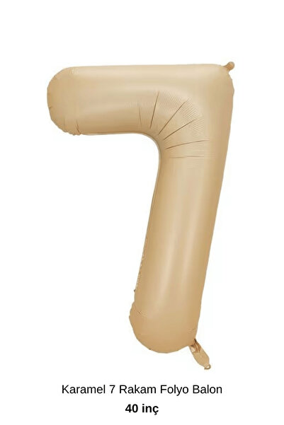 Bunloon 7 Numbers Caramel Color Foil Balloon 40 Inch Birthday Party Decoration