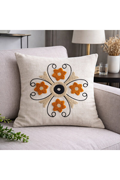 Bikaya Home 2-Piece Punch Embroidered Decorative Pillowcase |   Modern & Bohe...