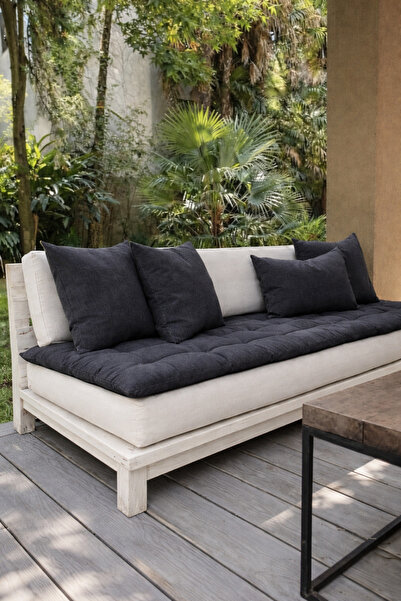 modakesim Keten Koltuk Şiltesi 5 cm Kalınlık | Koltuk Pedi, Balkon ve Sedir İ...