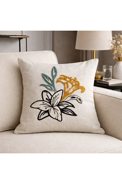Bikaya Home 2-Piece Punch Embroidered Decorative Pillowcase |   Modern & Bohe...