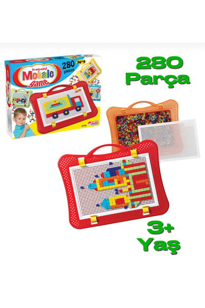 ABS Mozaik Oyunu 280 Parça Egitici ve Eğlenceli Puzzle Seti Motor Beceri Koor...