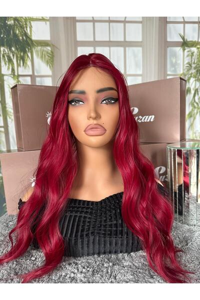 Suzan Peruk Baby tabanlı önü tül detaylı Gerçek saç dokusunda TEPELİK- Tepe s...