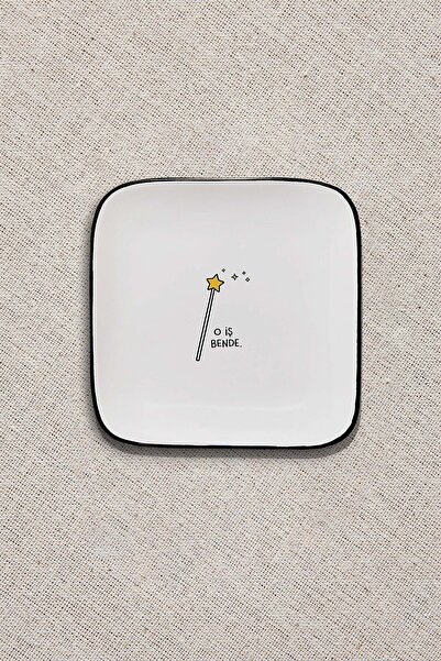 Paşabahçe Hisli Şeyler Yıldız Tabak Beyaz