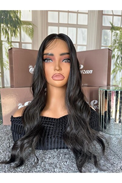 Suzan Peruk Baby tabanlı önü tül detaylı Gerçek saç dokusunda TEPELİK- Tepe s...