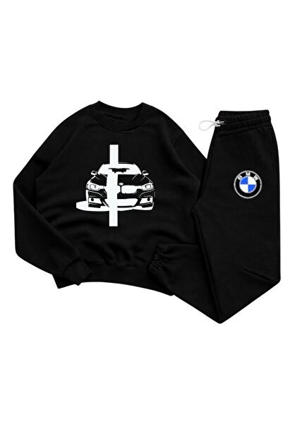HerTarzınTrendi M Power White Oversize Unisex Tracksuit Set – Bmw Printed Pre...